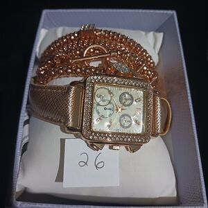 Jaclyn Smith watch and bangle set